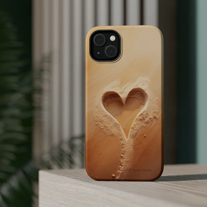 "Eternal Love: Sand Heart" Cell Phone Case -MagSafe Tough Cases