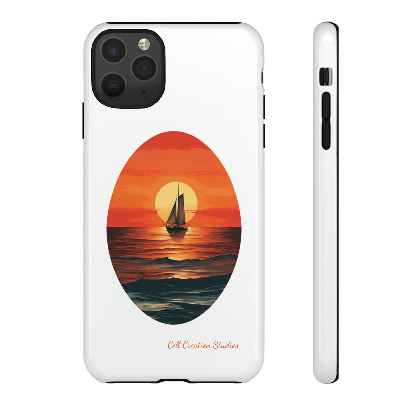 "Sailboat Sunset Serenity" -Tough iPhone Cases