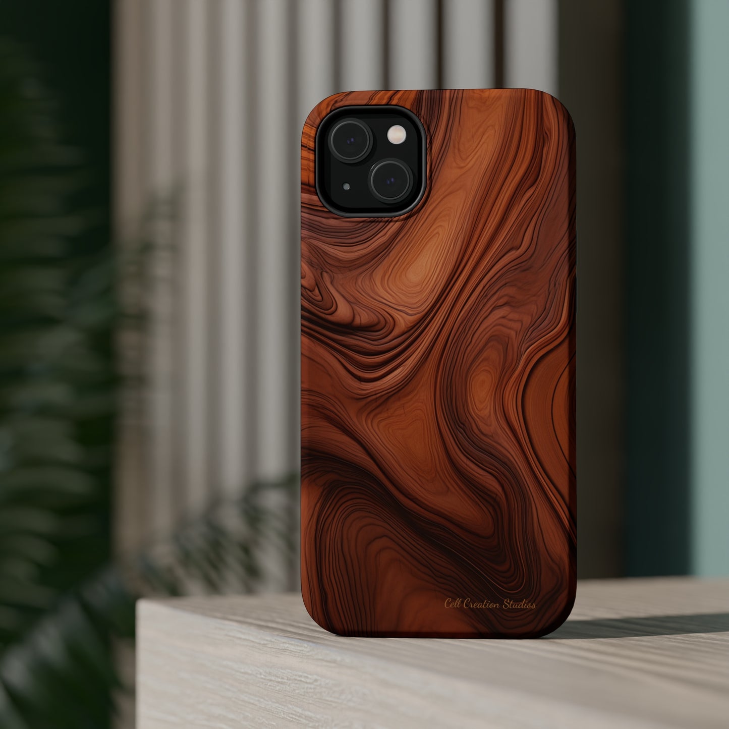 The "Natural Elegance" Wood Pattern Phone Case -MagSafe Tough Cases