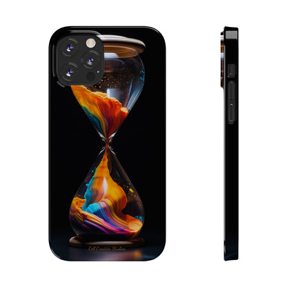 Introducing the "Vibrant Sands of Time" Cell Phone Case – Embrace the Beauty of Colorful Hourglass Design -Tough Cases