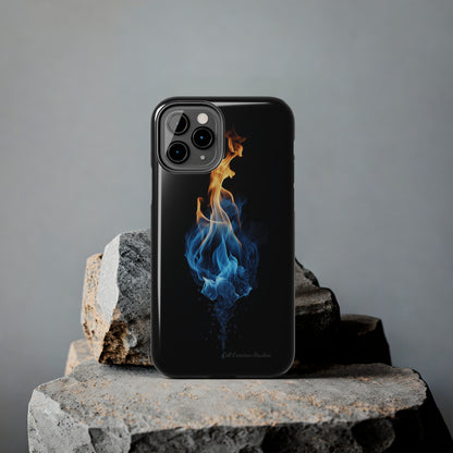 "Elegant Blue and Orange Flame" Phone Case: Ignite Your Style -Tough Phone Cases