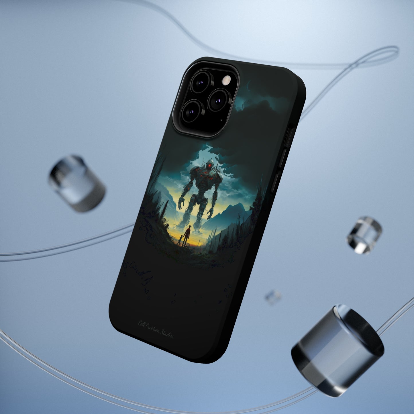 Introducing the "Rising Titan" Cell Phone Case – Witness the Astonishing Emergence of a Giant Robot! -MagSafe Tough Cases