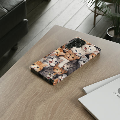 "Kitten Cuddle Haven" Phone Case -Tough Cases