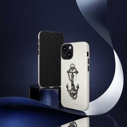 "Nautical Elegance Anchor" -Tough iPhone Cases