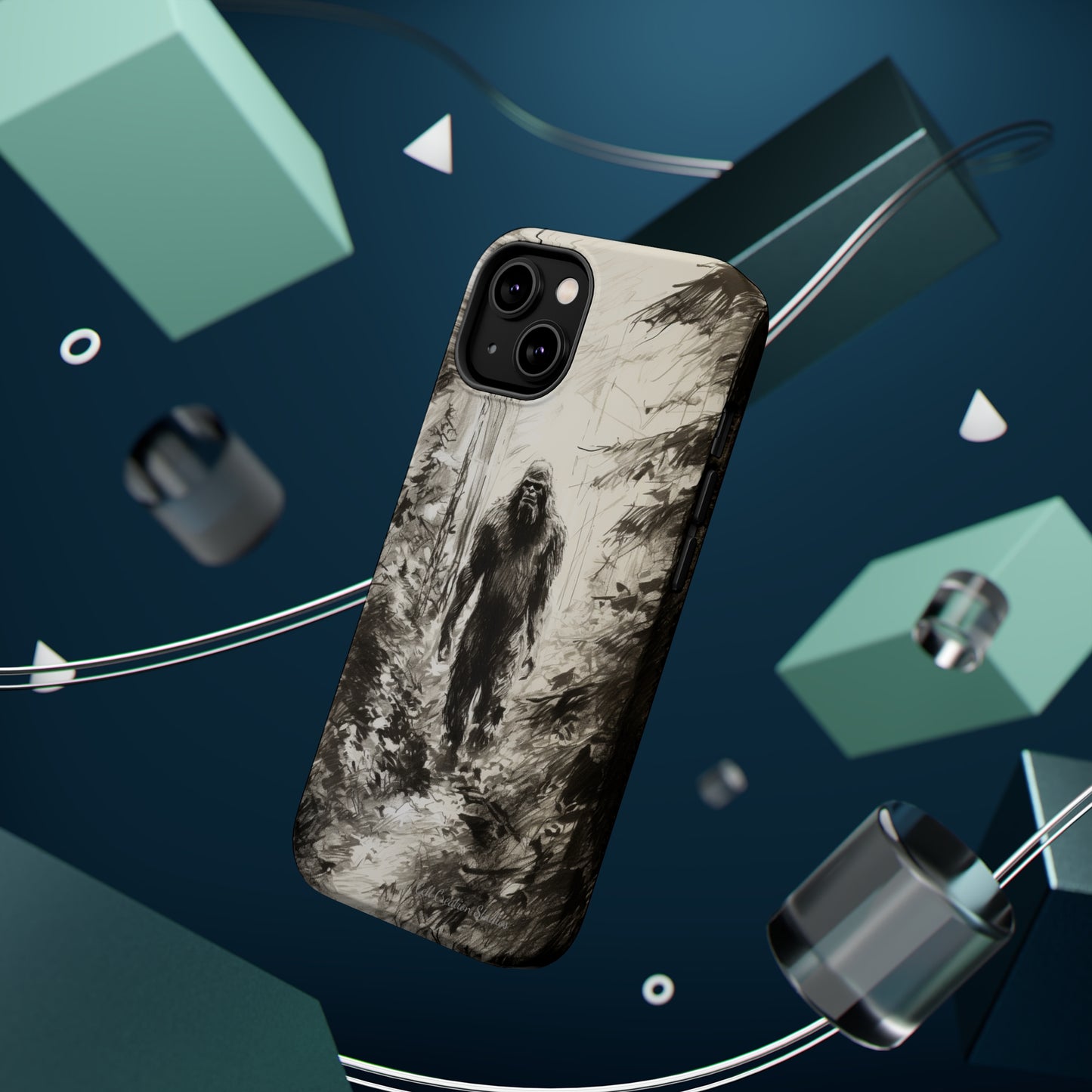 "Bigfoot in the Wilderness" Cell Phone Case – Encounter Bigfoot's Mystery -MagSafe Tough Cases