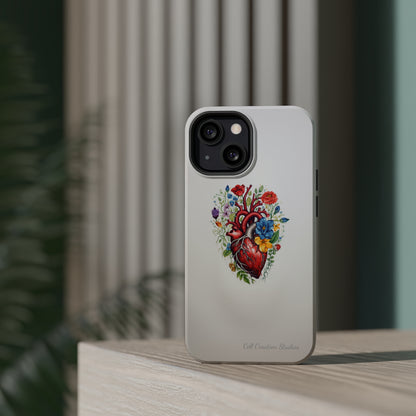 "Floral Heart Harmony" -MagSafe Tough iPhone Cases