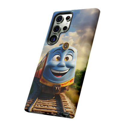 The "Smiling Blue Train" Phone Case -Tough Cases