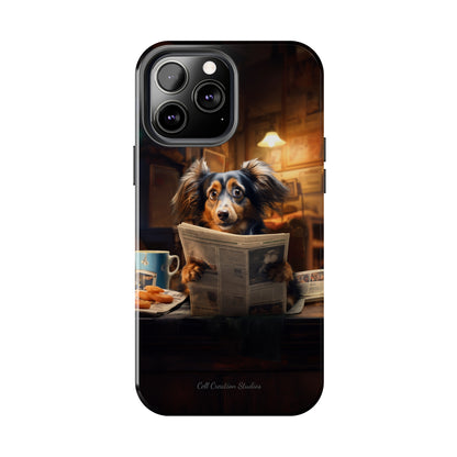 Introducing the "Pup's Perusal" Cell Phone Case – Unleash Heartwarming Humor -Tough Phone Cases