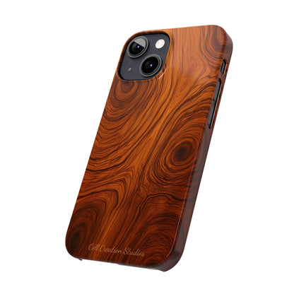 Introducing the "Natural Woodgrain" Cell Phone Case – Embrace Organic Beauty with Wood Pattern Design -Slim Phone Cases