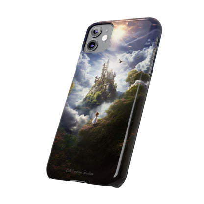 Introducing the "Enchanted Discovery" Cell Phone Case – Embark on a Journey of Magic with a Girl and a Magical Castle! -Slim Phone Cases