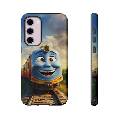 The "Smiling Blue Train" Phone Case -Tough Cases