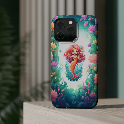 "Pink Seaflower Mermaid" -MagSafe Tough iPhone Cases