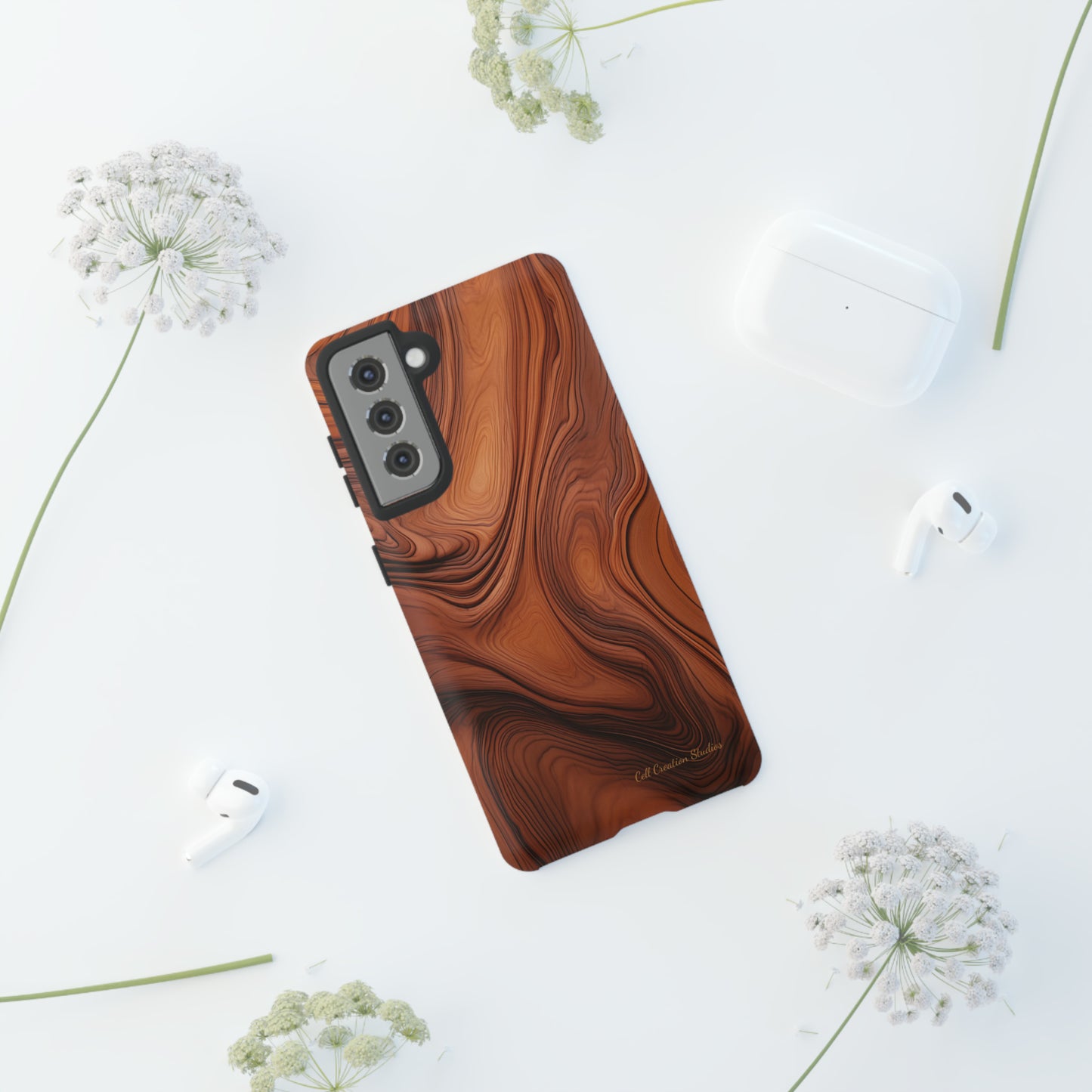 The "Natural Elegance" Wood Pattern Phone Case-Tough Cases