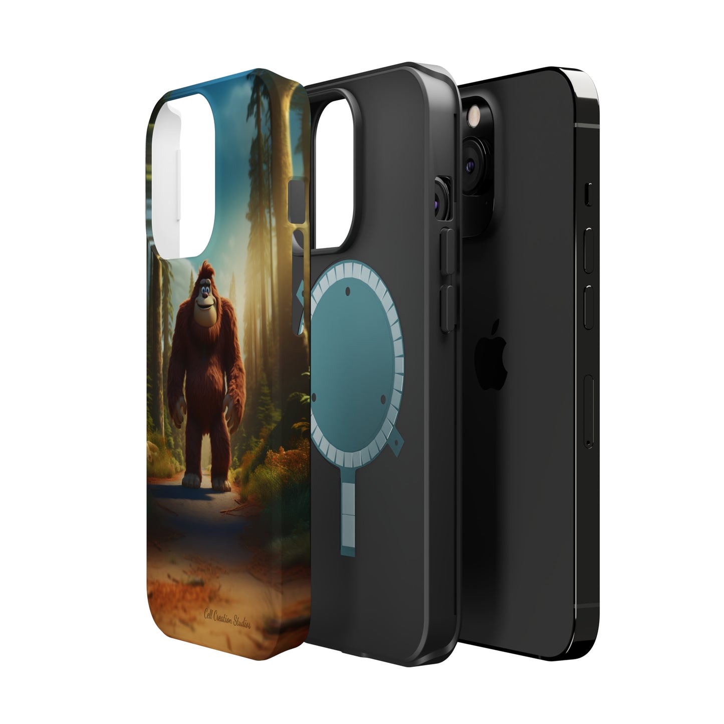 The "Trail Trekker" Bigfoot Cartoon Phone Case -MagSafe Tough Cases