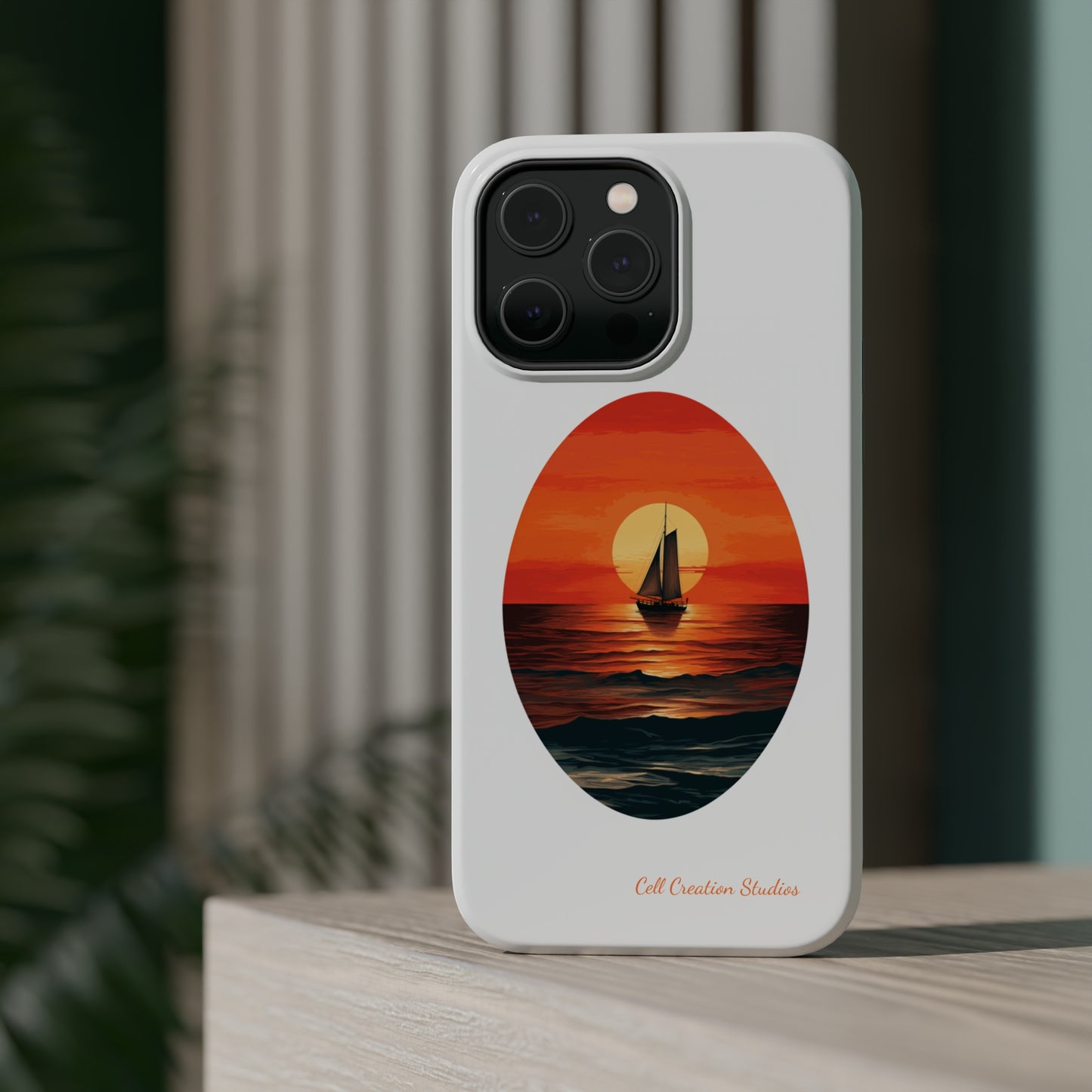 "Sailboat Sunset Serenity" -MagSafe Tough iPhone Cases