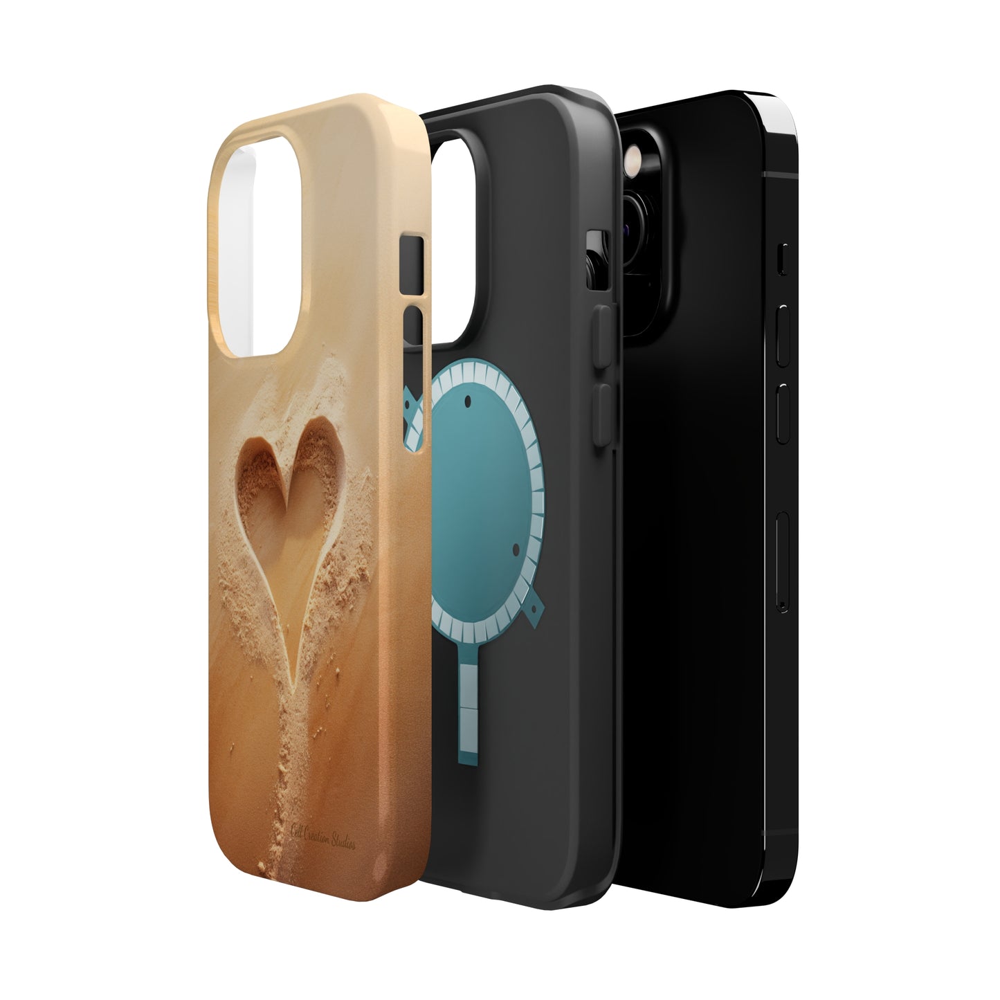 "Eternal Love: Sand Heart" Cell Phone Case -MagSafe Tough Cases