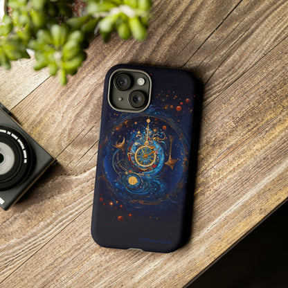 "Cosmic Clock Elegance" -Tough iPhone Cases