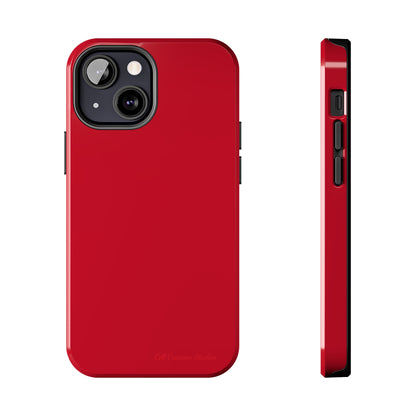 "Bold Crimson Shield" -Tough iPhone Cases