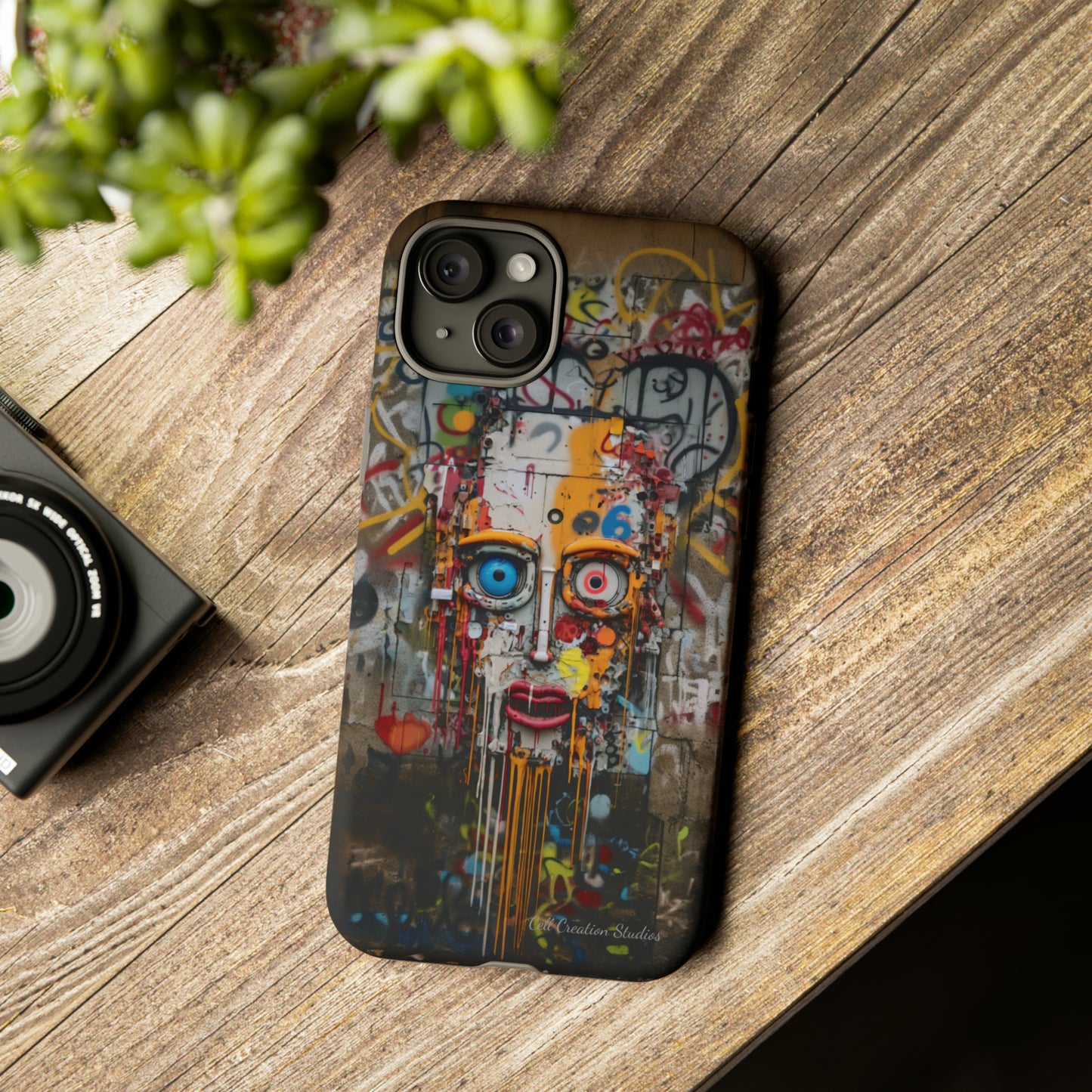 "Urban Graffiti Face" -Tough Phone Cases