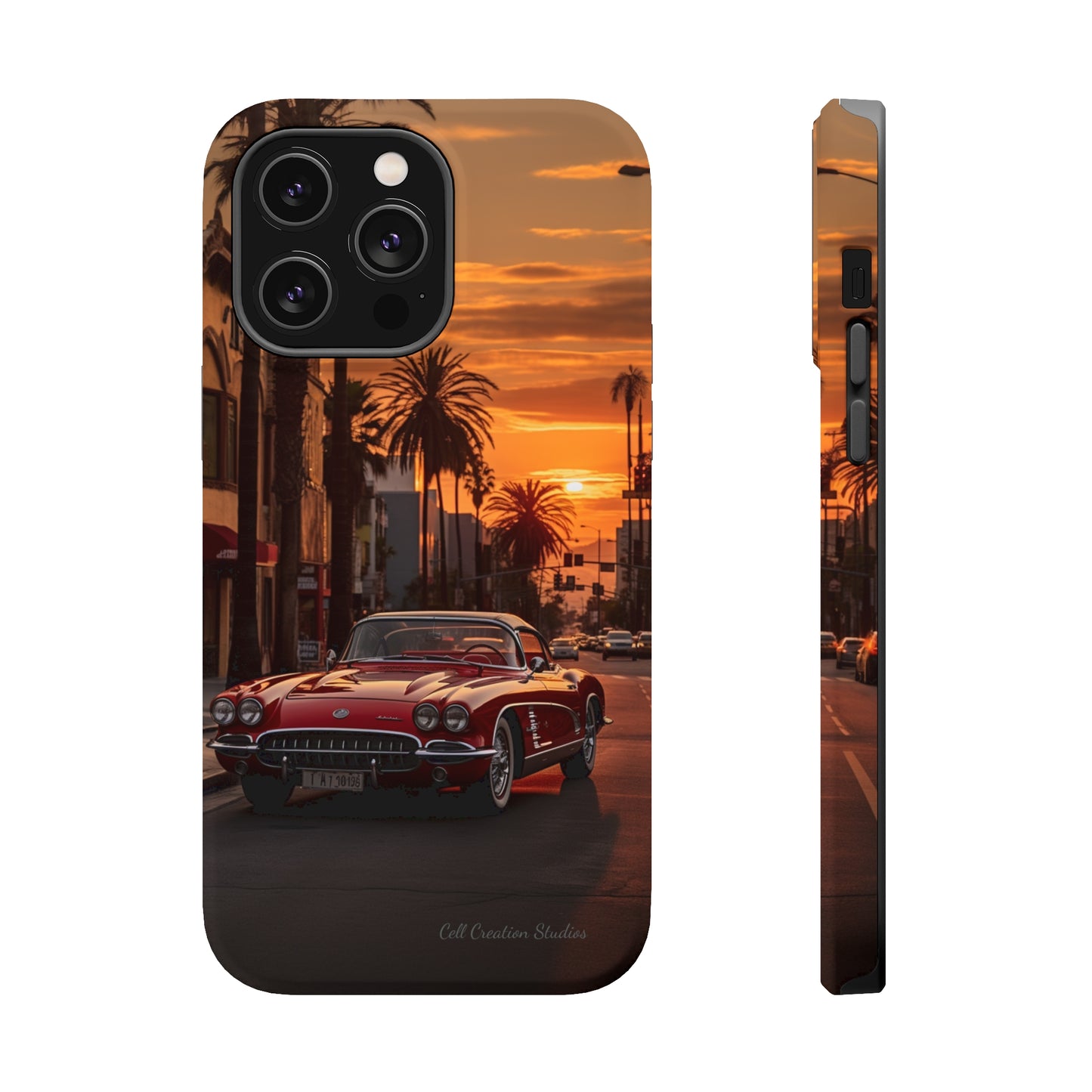 "Sunset Boulevard Classic Red Car" Cell Phone Case -MagSafe Tough Cases