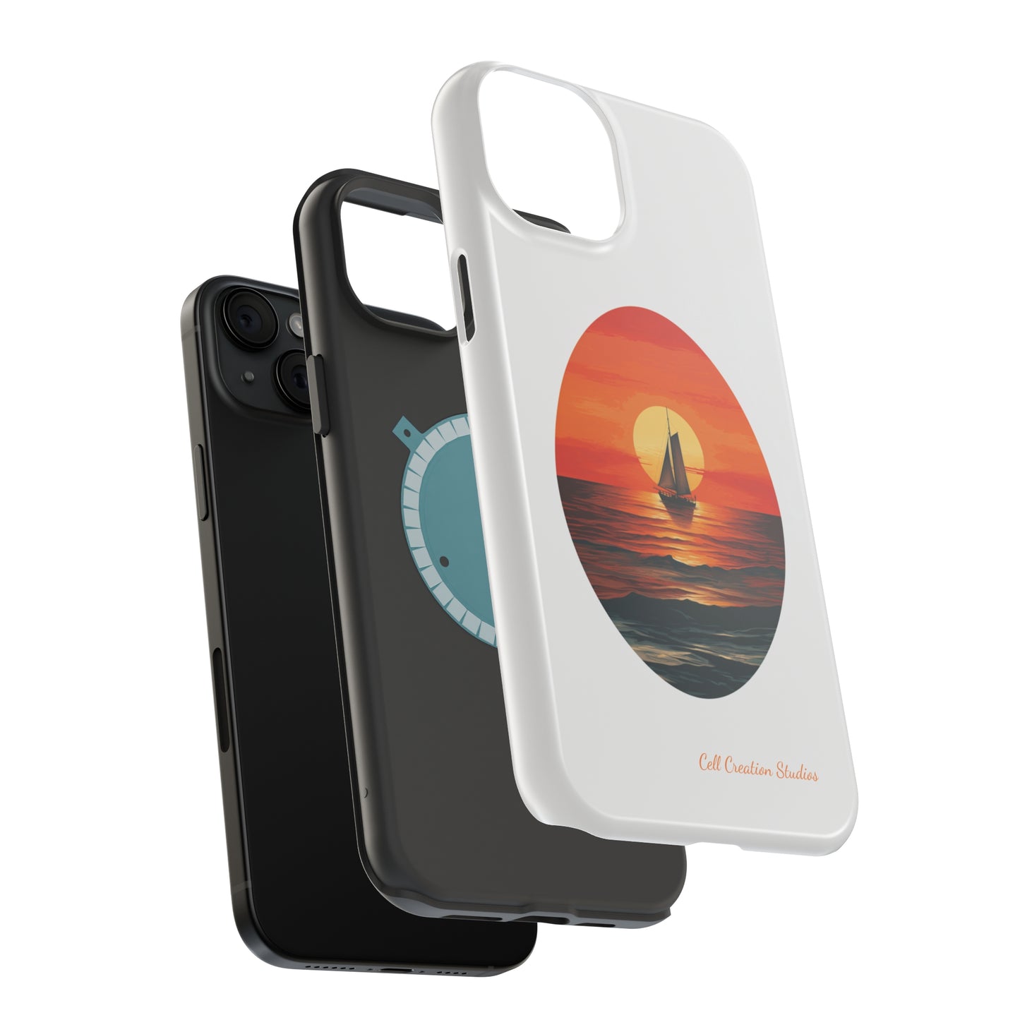 "Sailboat Sunset Serenity" -MagSafe Tough iPhone Cases