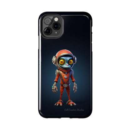 The "AstroGuard" Animated Blue Alien Astronaut Phone Case -Tough Phone Cases