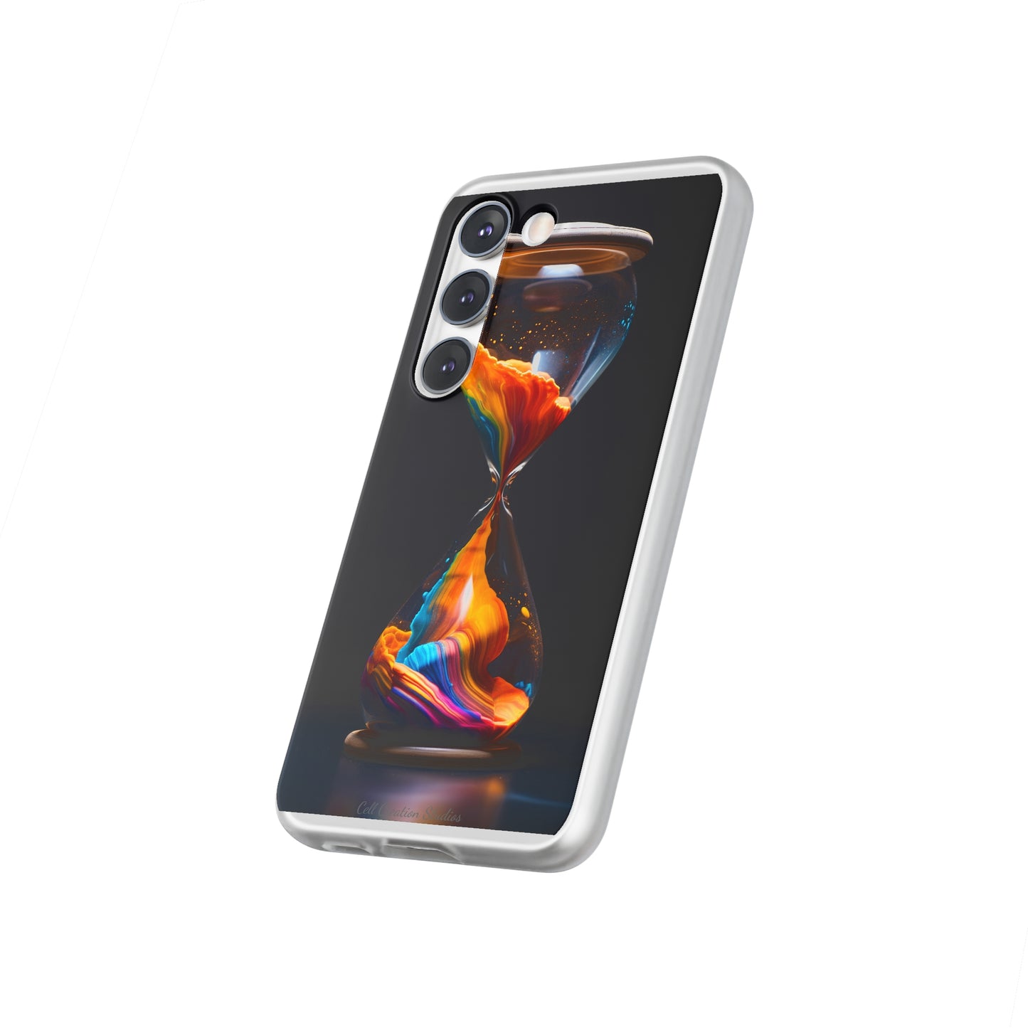 Introducing the "Vibrant Sands of Time" Cell Phone Case – Embrace the Beauty of Colorful Hourglass Design -Flexi Cases