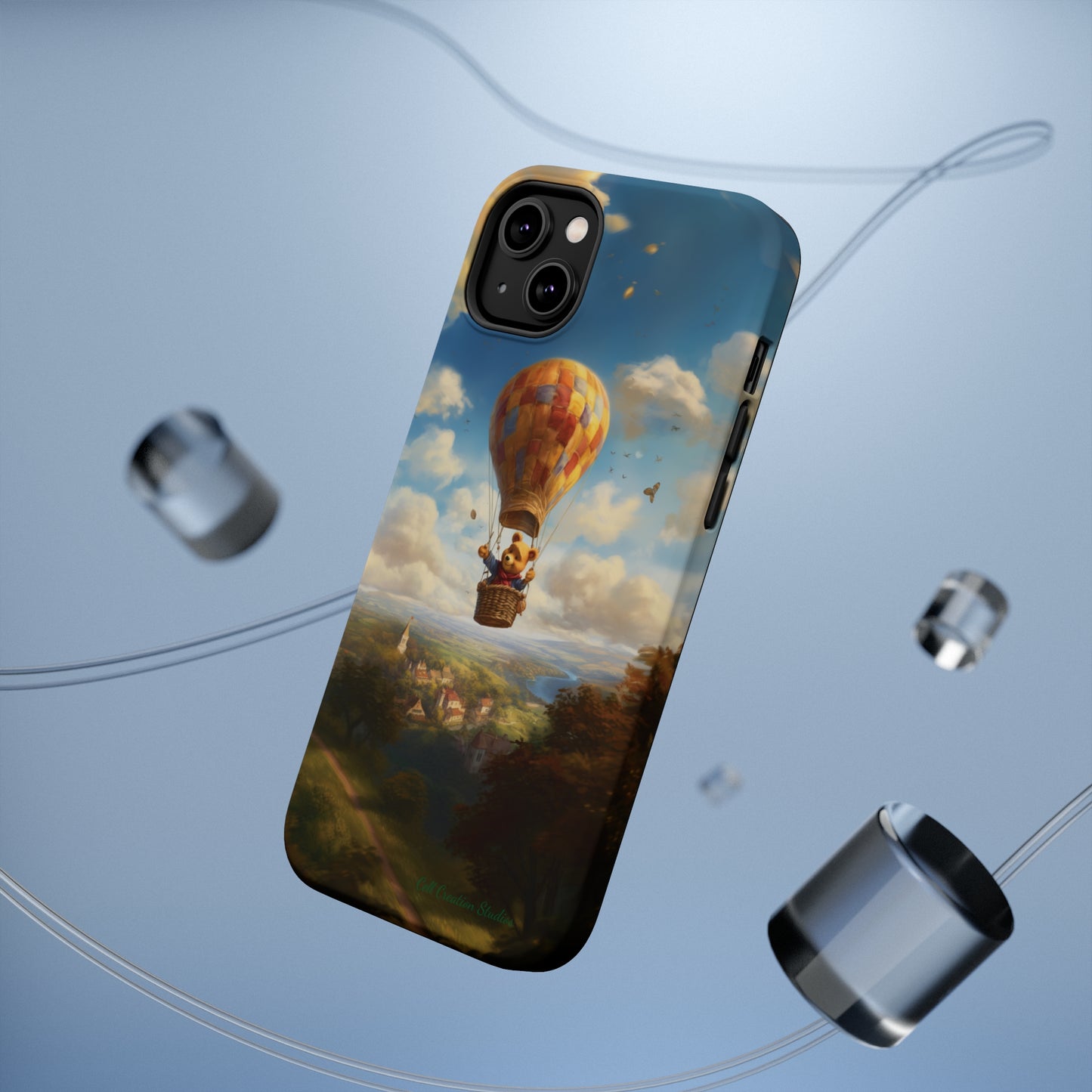 Introducing the "Winnie-The-Pooh's Balloon Adventure" Cell Phone Case – Soar to New Heights in Style -MagSafe Tough Cases