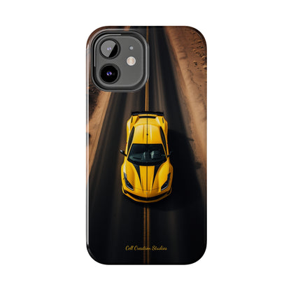 Introducing the "Desert Speedster" Cell Phone Case – Feel the Thrill of a Ferrari Racing through the Desert! -Tough Phone Cases