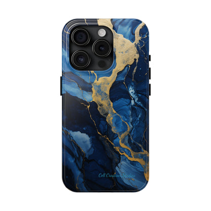 "Azure Elegance Marble" -Tough iPhone Cases