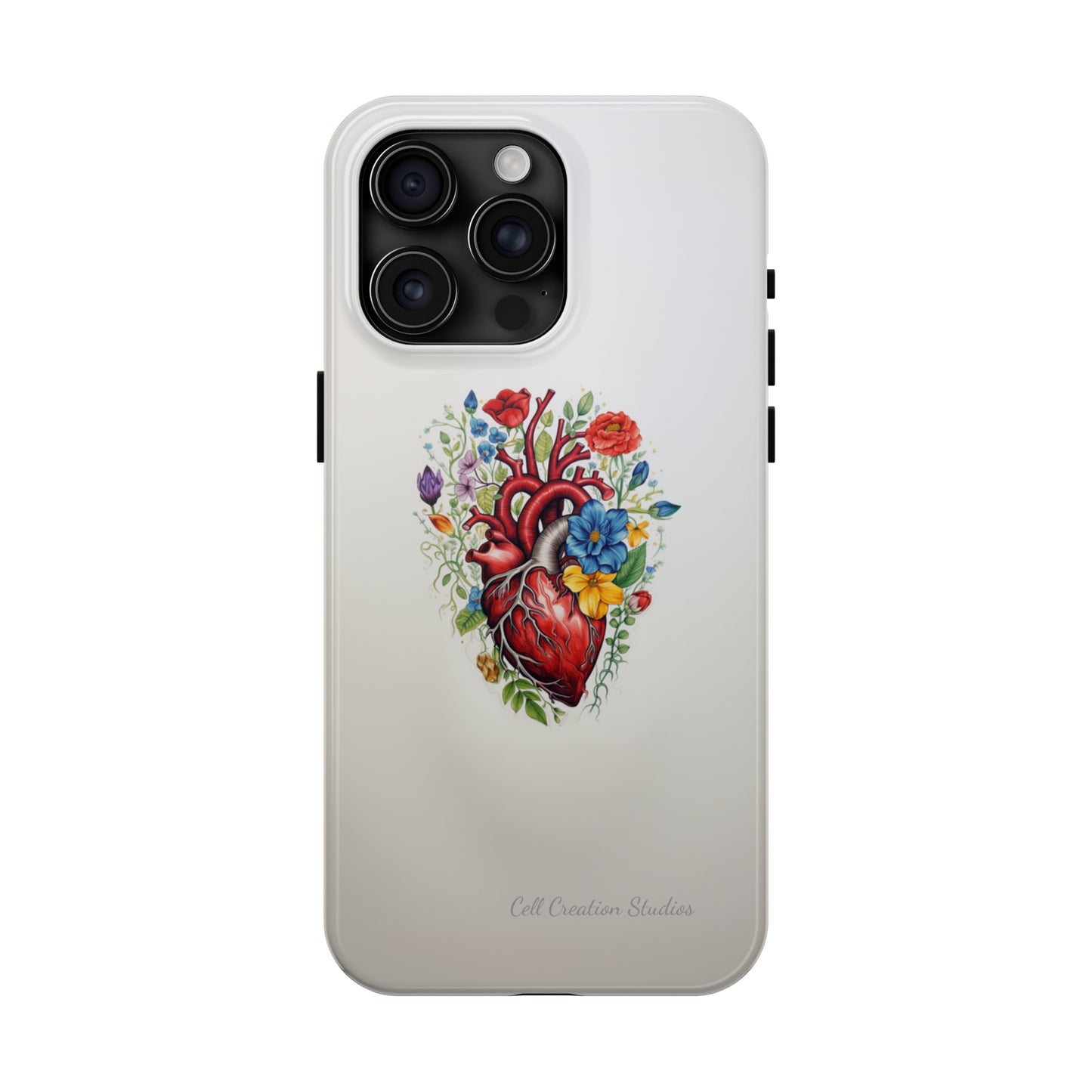 "Floral Heart Harmony" -Tough iPhone Cases