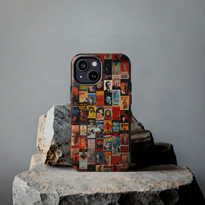 Introducing the "Vintage Movie Poster Collage" Cell Phone Case – Timeless Hollywood Charm -Tough Phone Cases