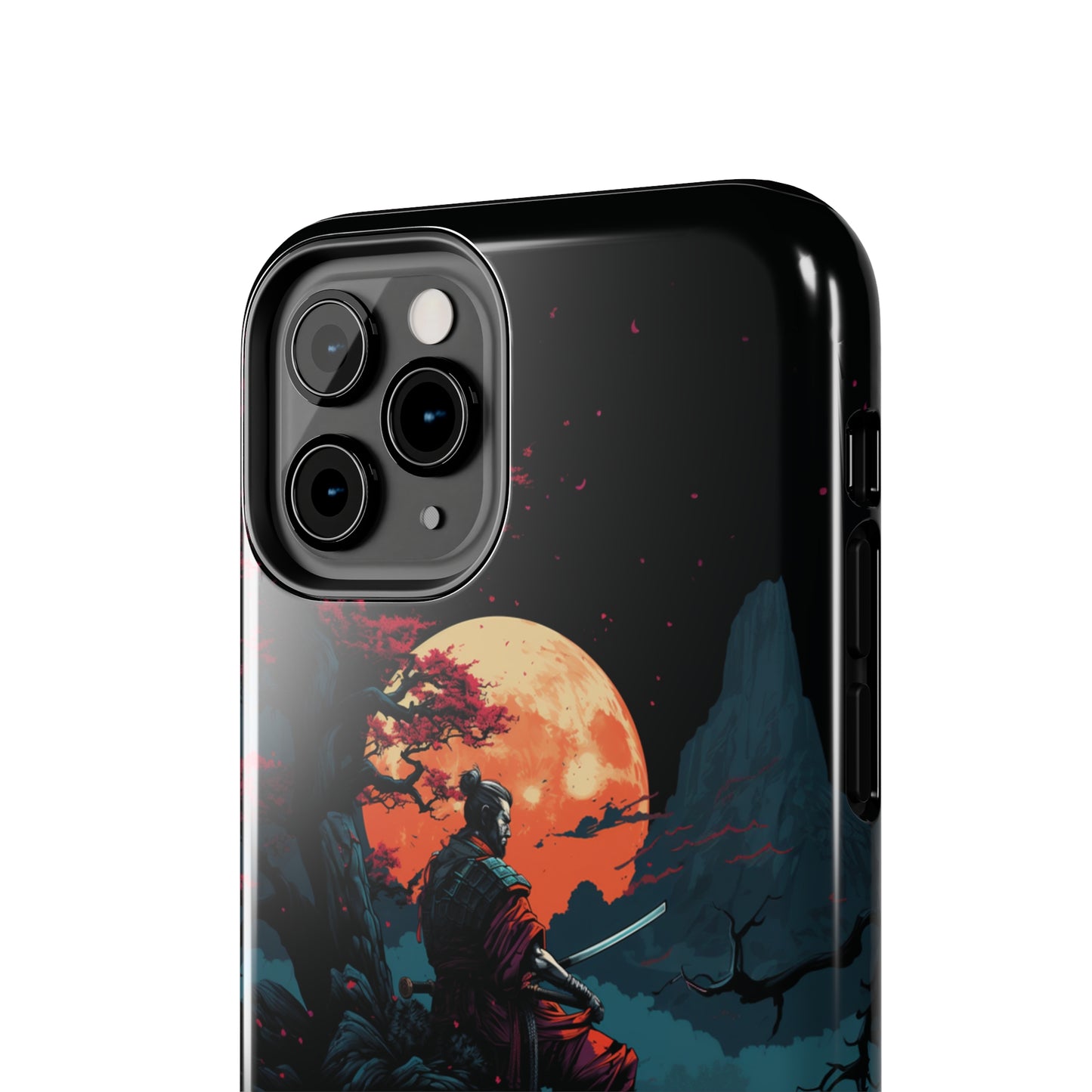 Introducing the "Moonlit Samurai Serenity" Cell Phone Case – Embrace Elegance and Strength -Tough Phone Cases