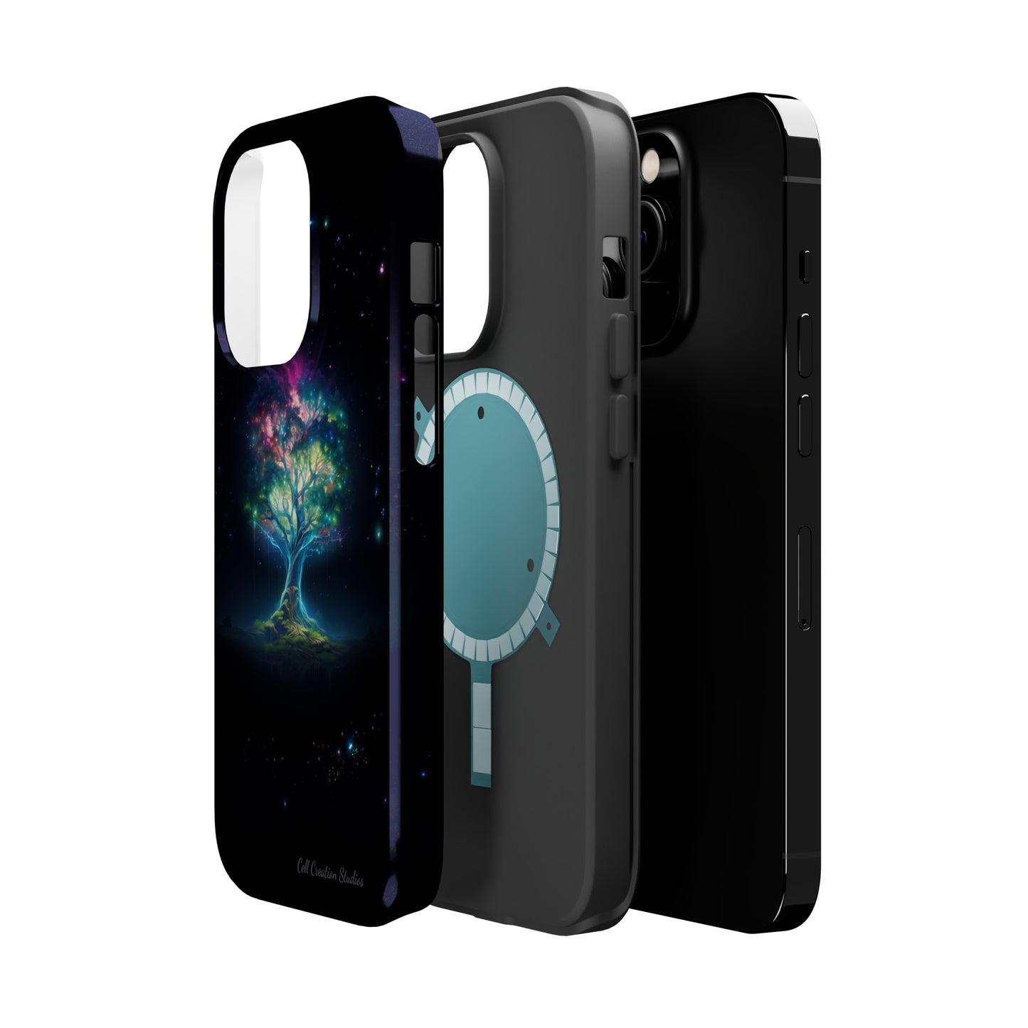 Introducing the "Holographic Tree of Life" Cell Phone Case – A Visionary Blend of Art and Technology -MagSafe Tough Cases