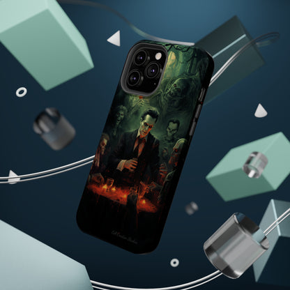 Introducing the "Dracula's Halloween Soiree" Cell Phone Case – Join the Spooky Gathering -MagSafe Tough Cases