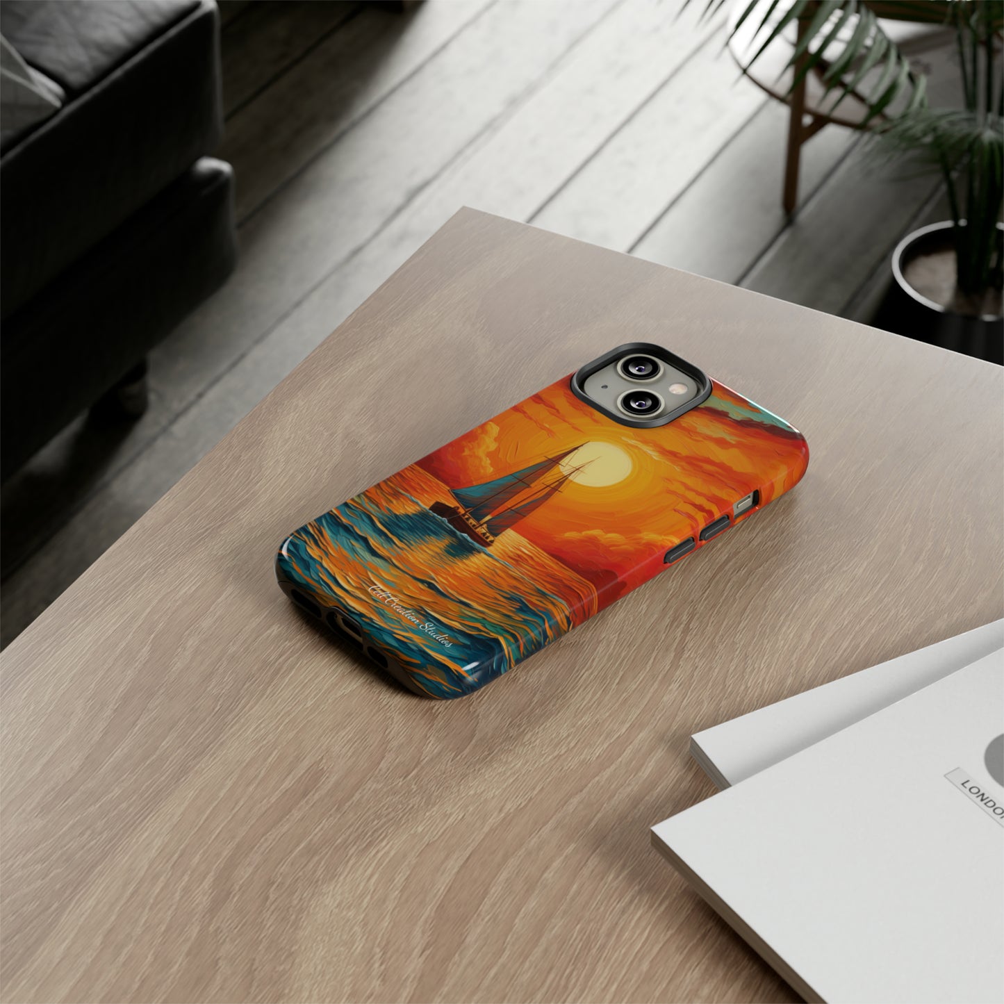 "Sailboat Sunset" - Tough iPhone Cases