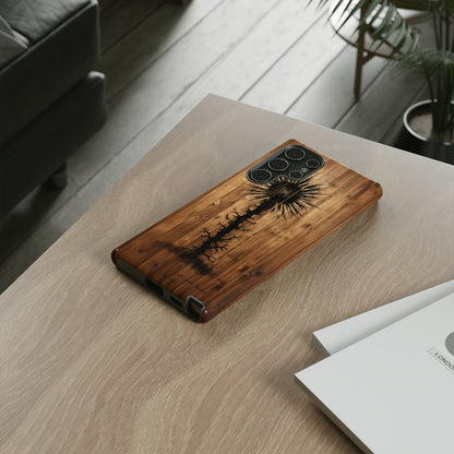 "Desert Plant on Wood Themed Phone Case: Embrace Nature's Beauty" -Tough Cases