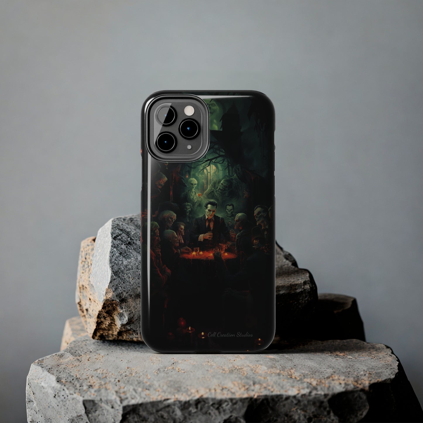 Introducing the "Ghoulish Gala" Cell Phone Case – Dracula's Halloween Soiree -Tough Phone Cases