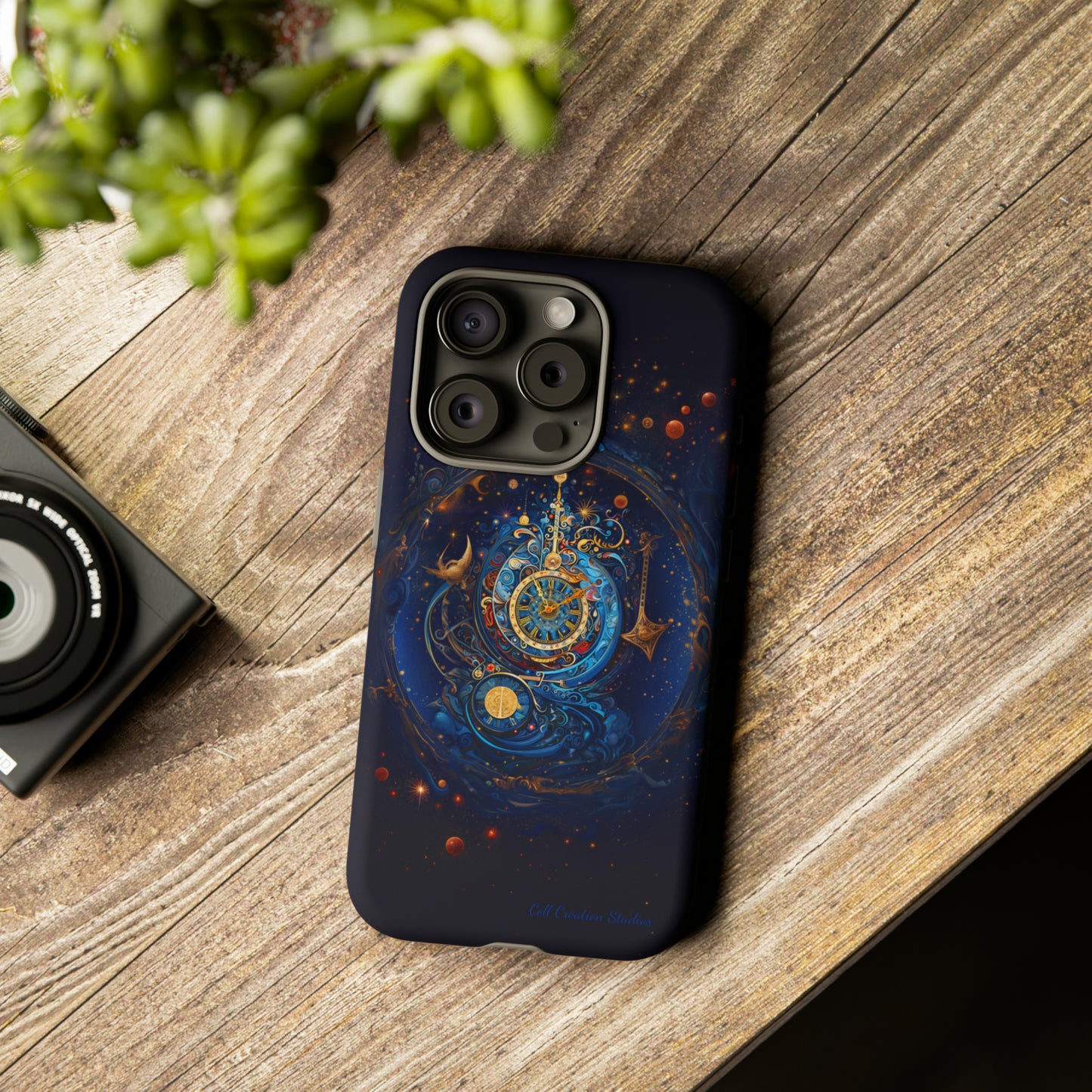 "Cosmic Clock Elegance" -Tough iPhone Cases