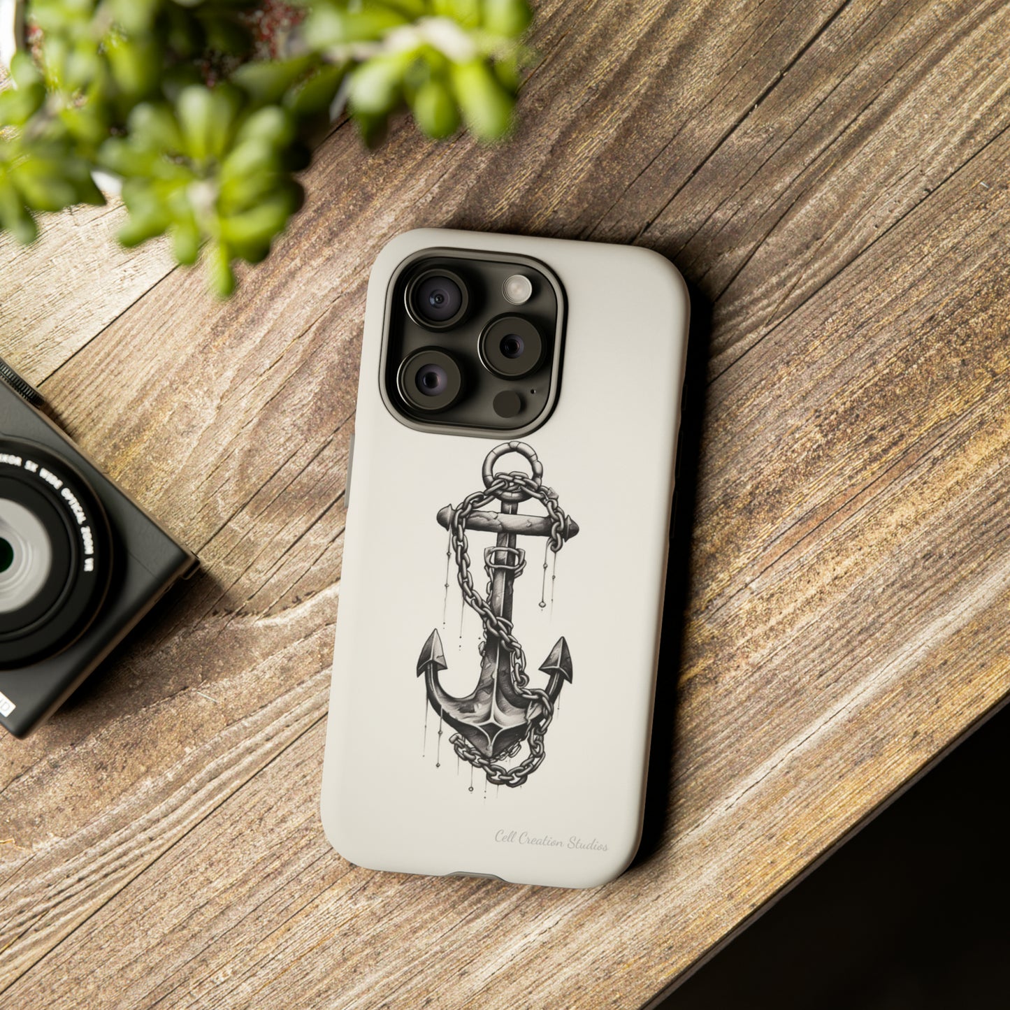 "Nautical Elegance Anchor" -Tough iPhone Cases