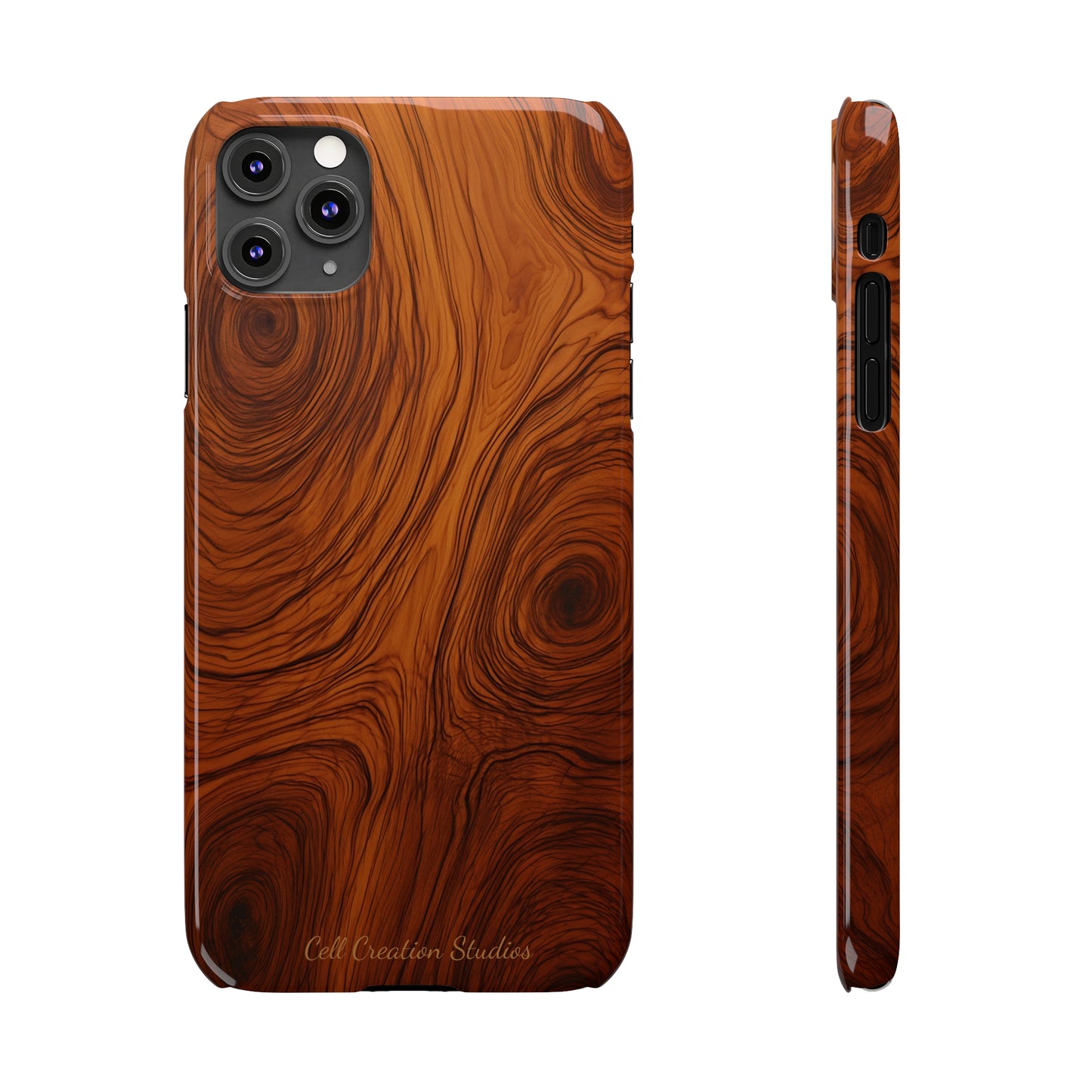 Introducing the "Natural Woodgrain" Cell Phone Case – Embrace Organic Beauty with Wood Pattern Design -Slim Phone Cases