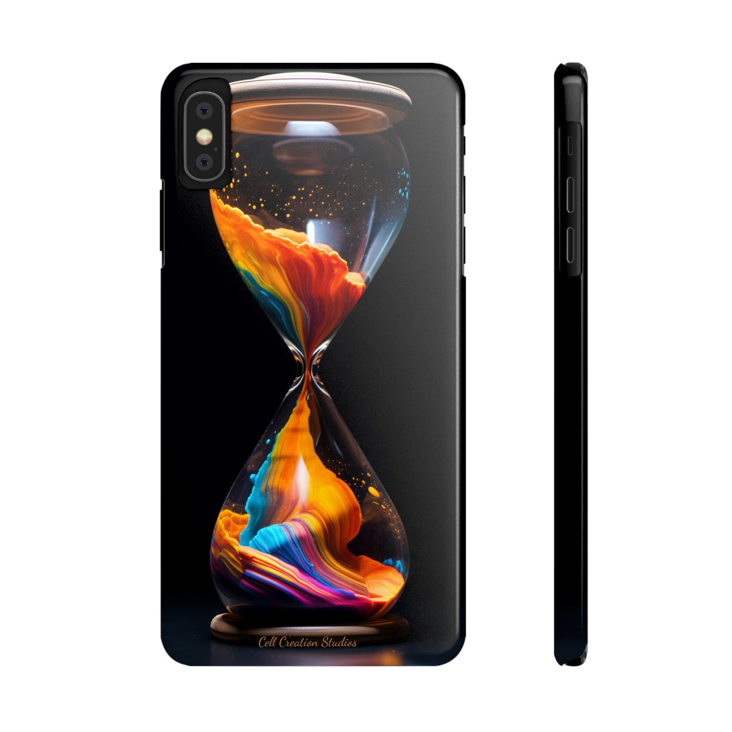 Introducing the "Vibrant Sands of Time" Cell Phone Case – Embrace the Beauty of Colorful Hourglass Design -Tough Cases