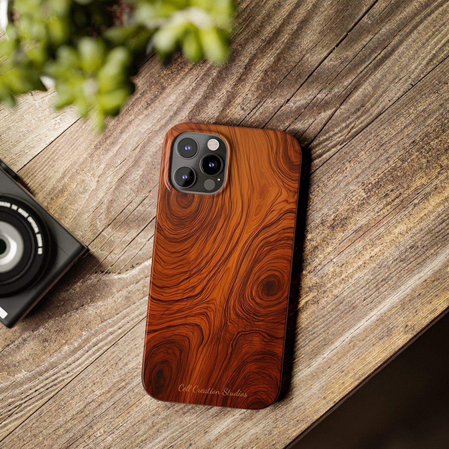 Introducing the "Natural Woodgrain" Cell Phone Case – Embrace Organic Beauty with Wood Pattern Design -Slim Phone Cases