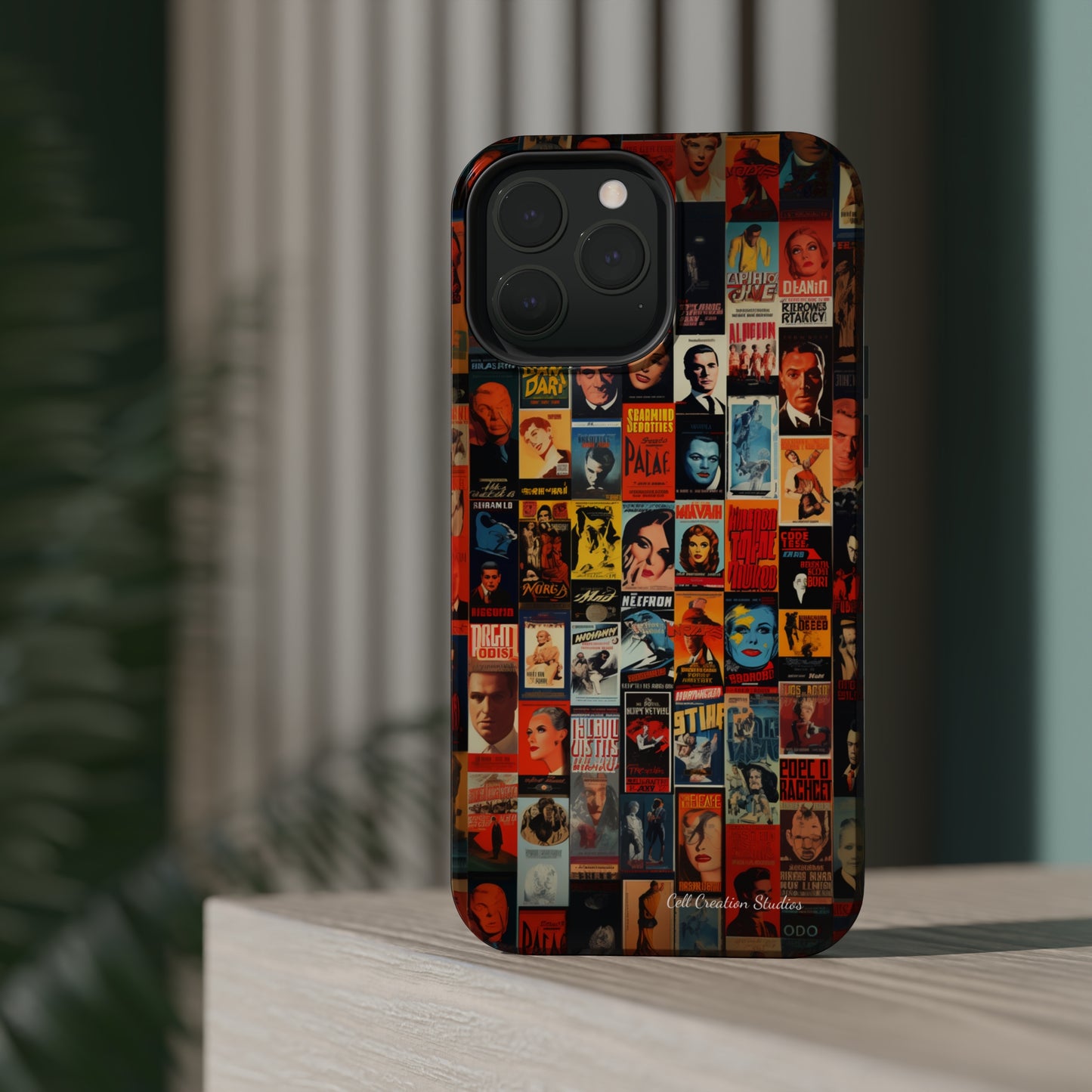 Introducing the "Vintage Movie Poster Collage" Cell Phone Case – Timeless Hollywood Charm -MagSafe Tough Cases