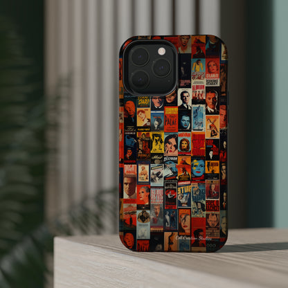 Introducing the "Vintage Movie Poster Collage" Cell Phone Case – Timeless Hollywood Charm -MagSafe Tough Cases