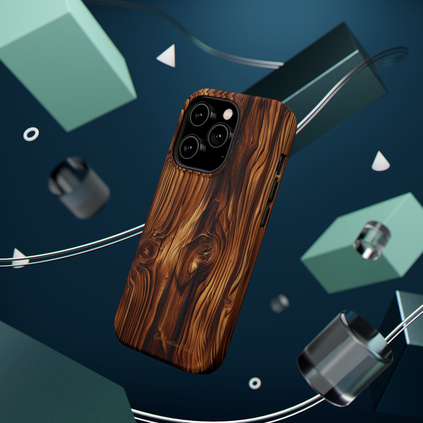 "Wood Grain Elegance" -MagSafe Tough iPhone Cases