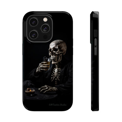 "Embrace the Dark Side with Our Skeleton Drinking Phone Case" -MagSafe Tough Cases