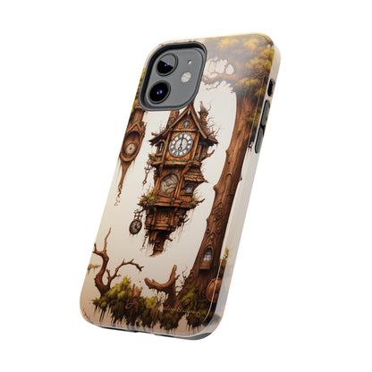 Introducing the "Mystical Wooden Clock" Cell Phone Case – Embrace Enchantment and Timeless Beauty -Tough Phone Cases