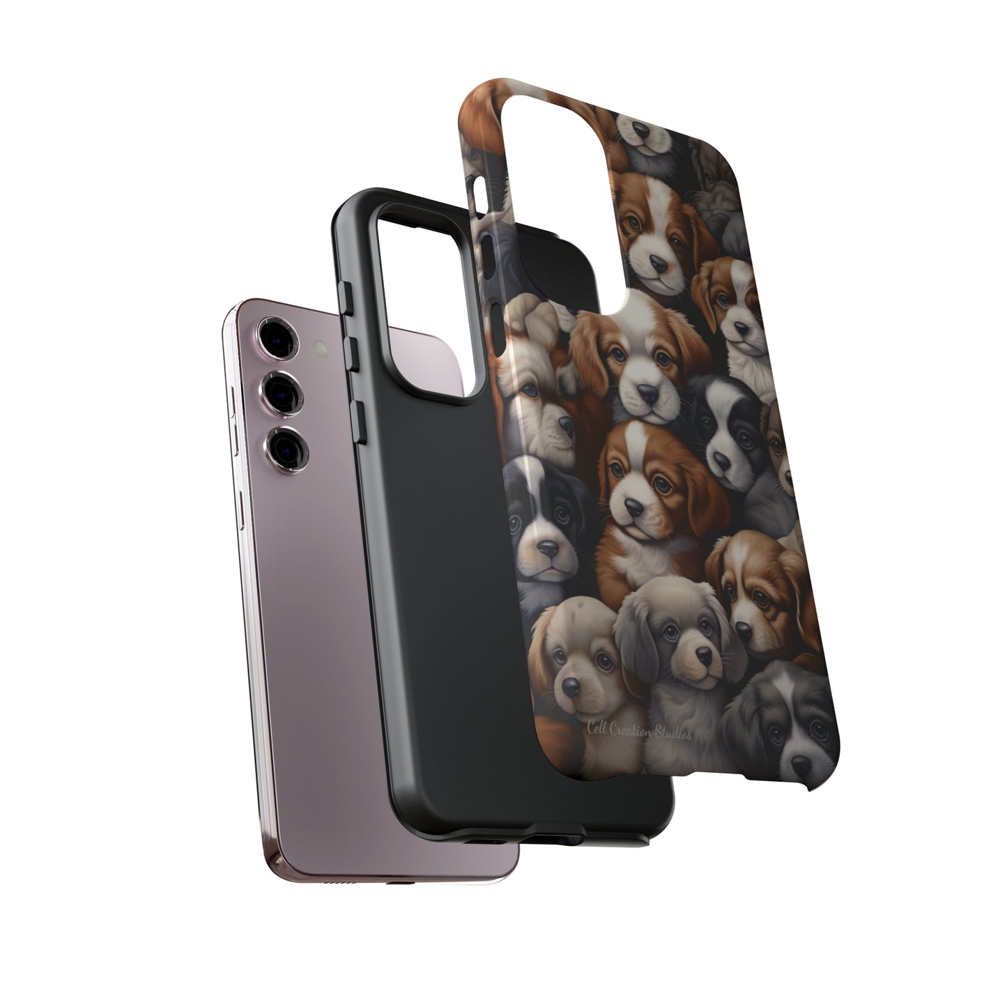 "Puppy Pile" Cuddles Phone Case -Tough Cases