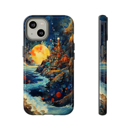 "Moonlit Coastal Vista" -Tough iPhone Cases